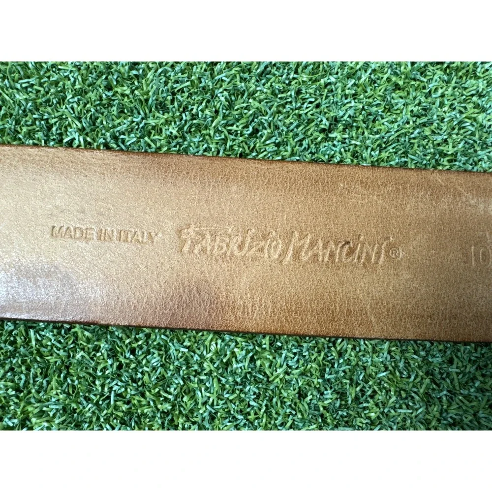 Fabrizio Mancini Black Leather Belt‎ Italy Size 115 45 Inch